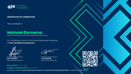 Frontend WebDeveloper certificate